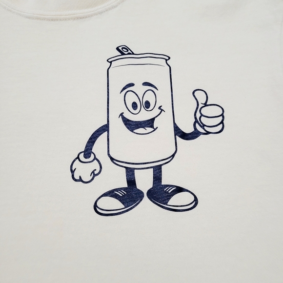 **BEER CAN NOT BEER CAN'T** t-shirt 100% Cotton Yellow Unisex Size Medium Cute - Picture 2 of 10